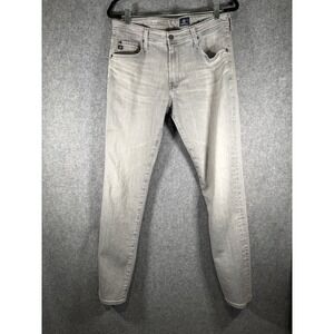 AG Adriano Goldschmied Dylan Slim Skinny Grey Jeans 33x34 ACTUAL *33x32